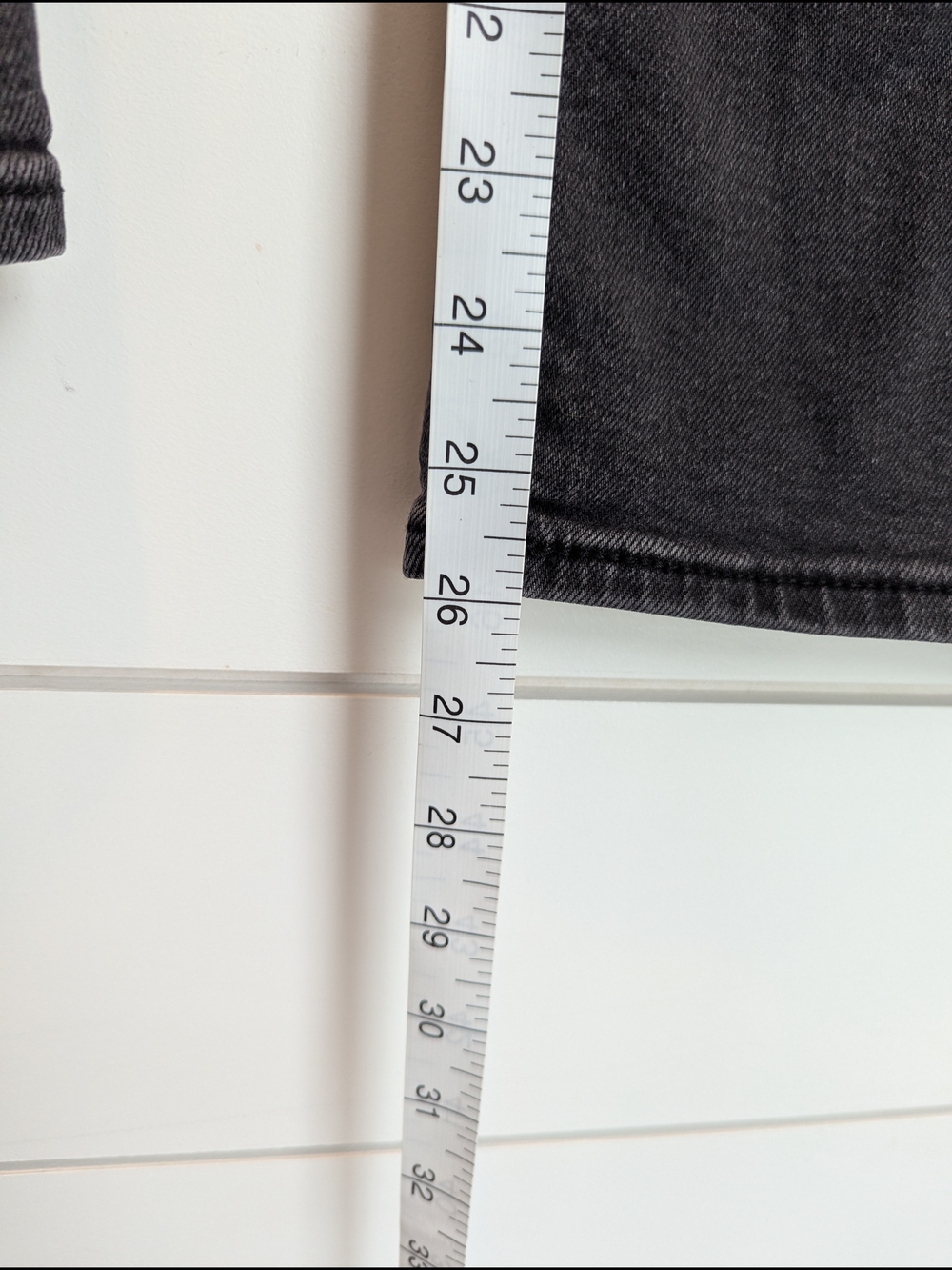 Levi's Ribcage Straight Ankle Size 28 Loom About Washed Grey Button Fly - Picture 4 of 11